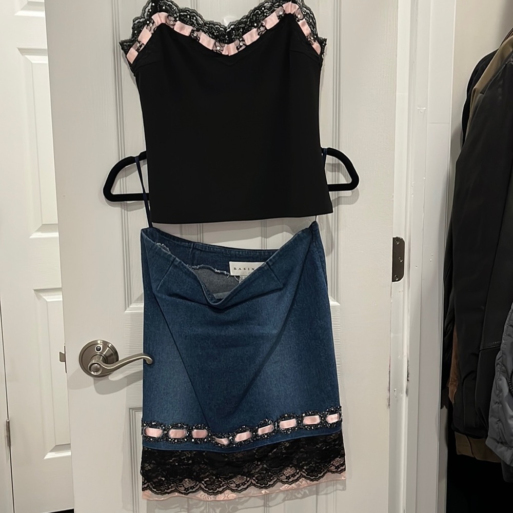 Denim Skirt& Tank